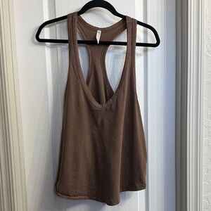 Free People Movement Brown Sleeveless Tank Top Size S